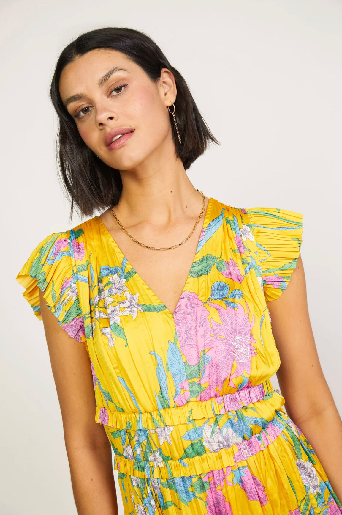 Vestido Midi Rosa Floral