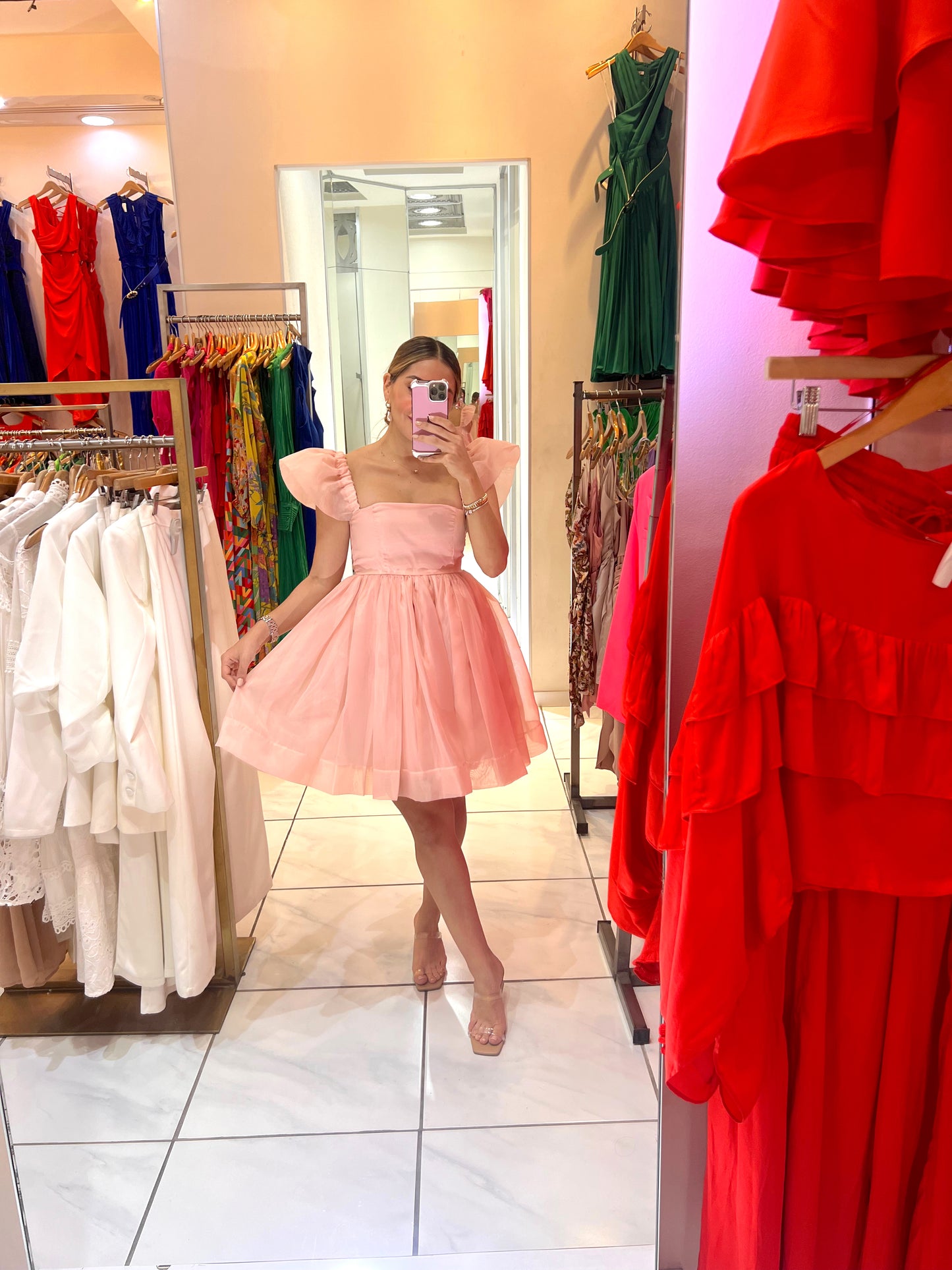 Vestido tiras en espalda