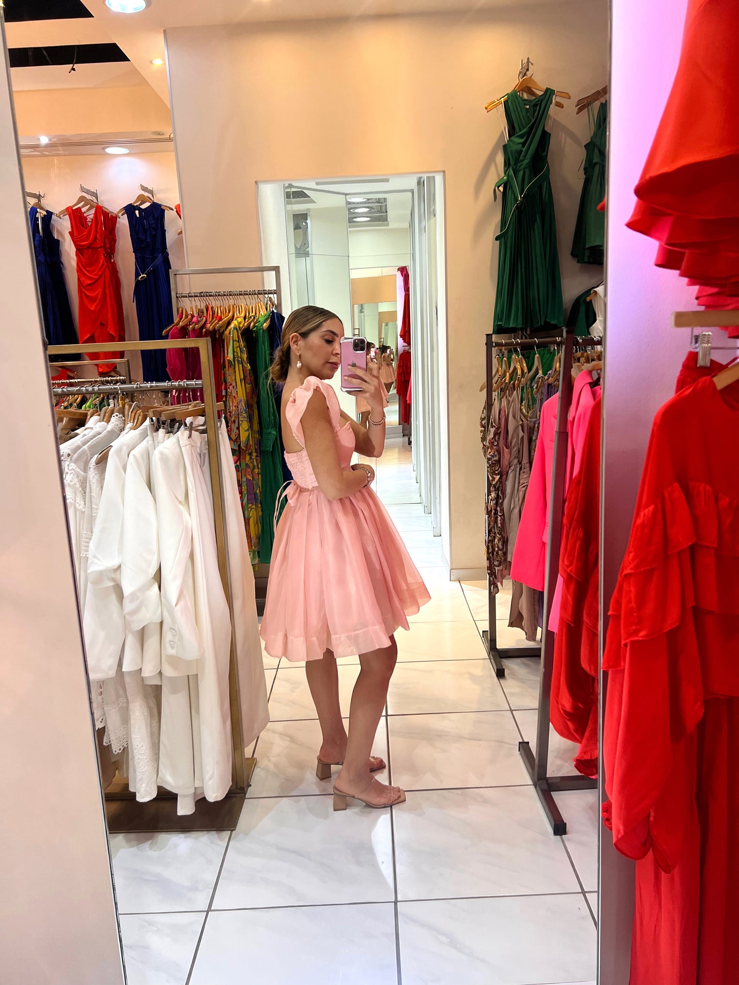 Vestido tiras en espalda