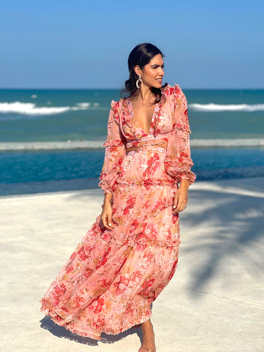 Vestido Largo Floreado